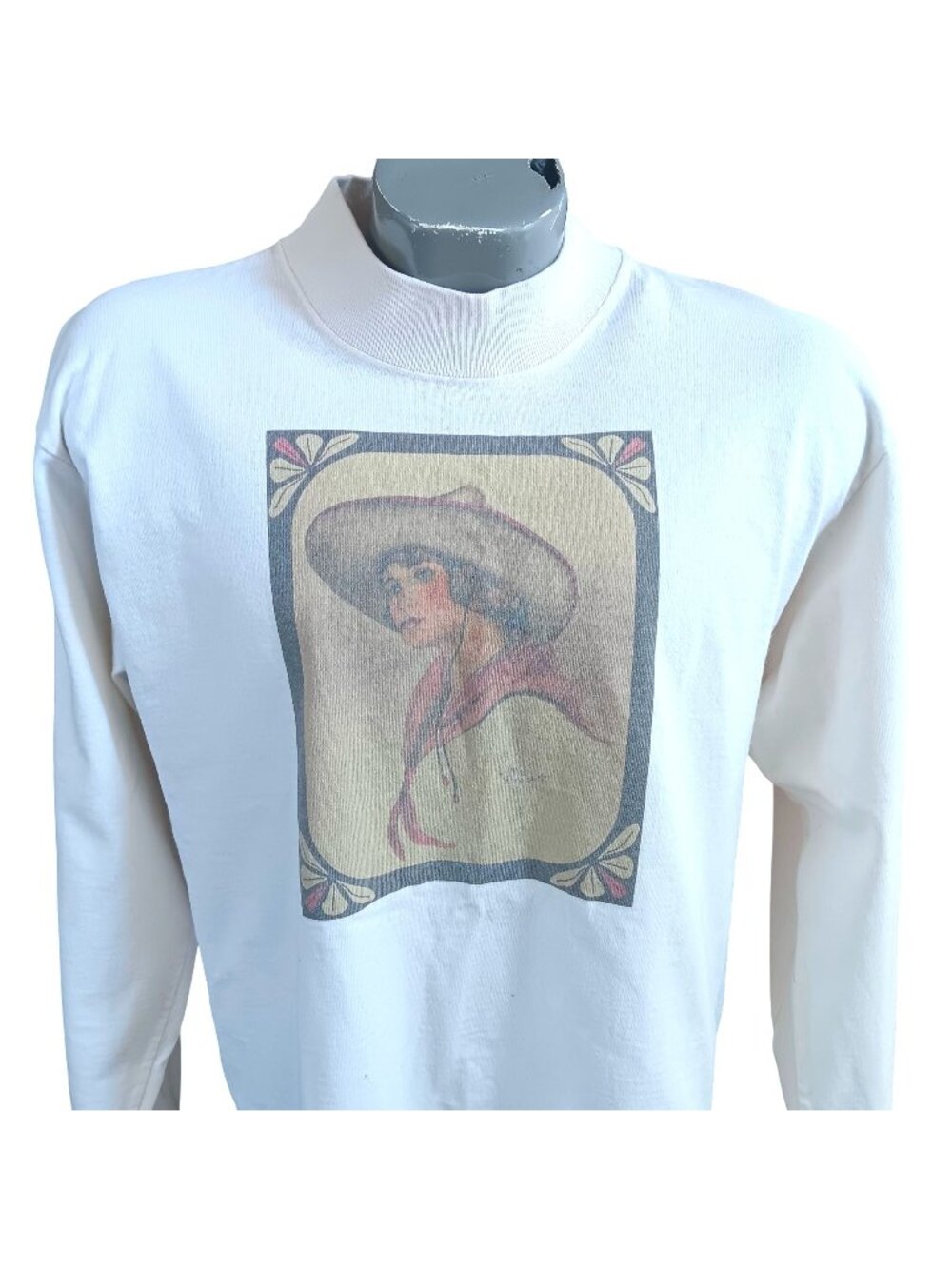 Lynn Brown Cowgirl Art Vintage Women's T-shirt Painting 1990's USA Western Woman